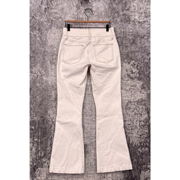 Frame Jeans 29 Womens Le High Flare Leg Seamed Front White Denim - Picture 2 of 7